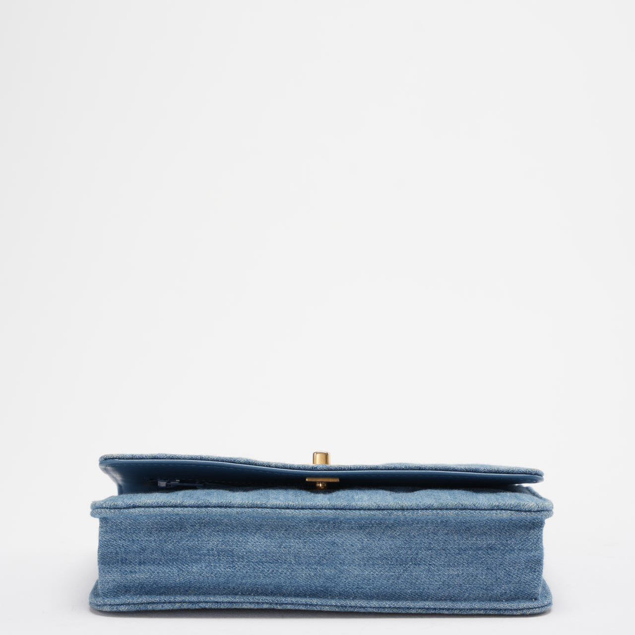 Chanel Denim Wallet On Chain (Woc) CC Pearl Crush Blue Bag from 2022
