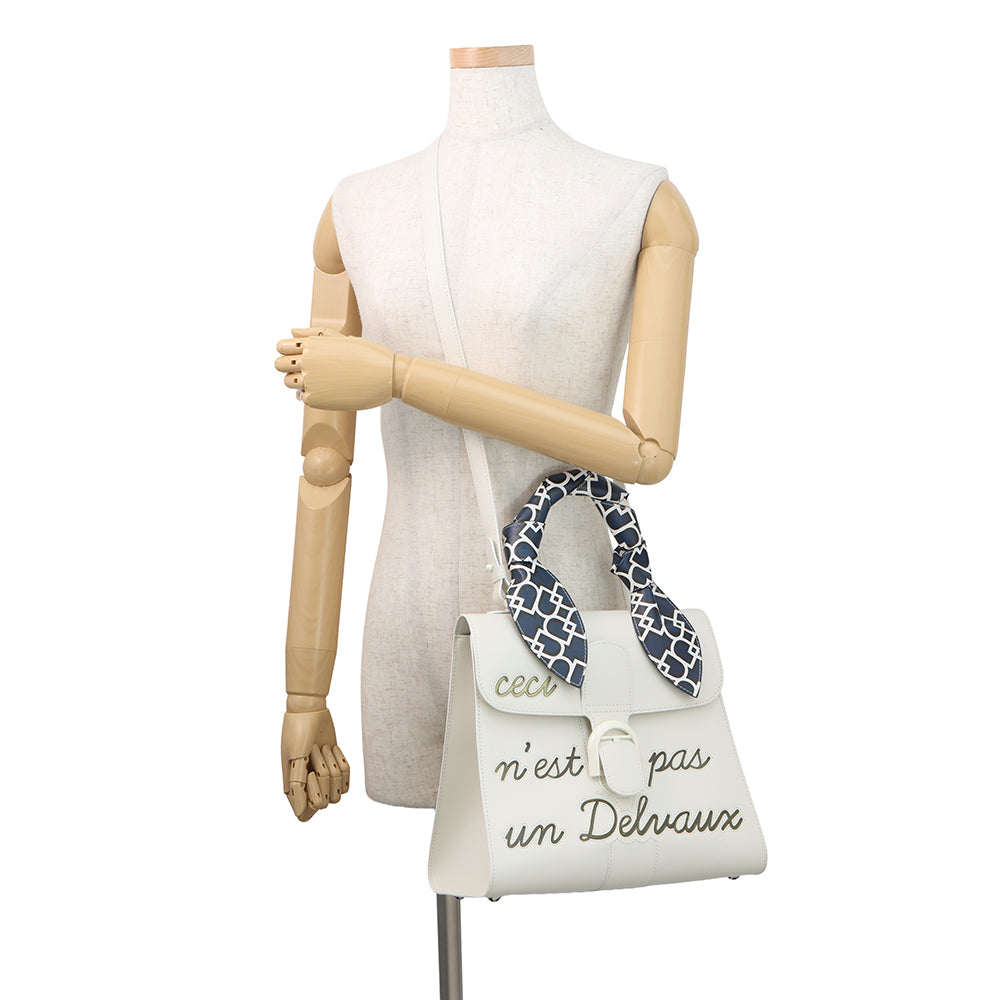 Delvaux Brillon Rumor WhiteAA0480BFF010DCM Box Calf Leather Size MM