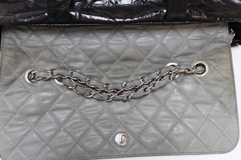 CHANEL Black Leather 2 Way Tote Bag - Sale