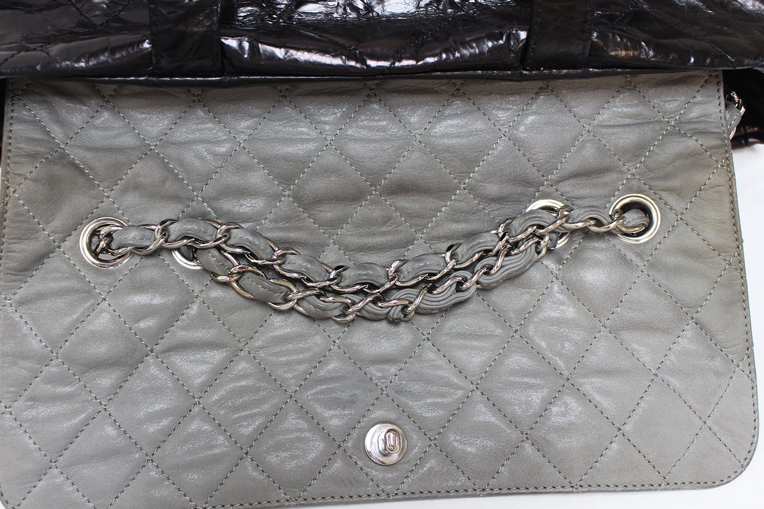 CHANEL Black Leather 2 Way Tote Bag - Sale