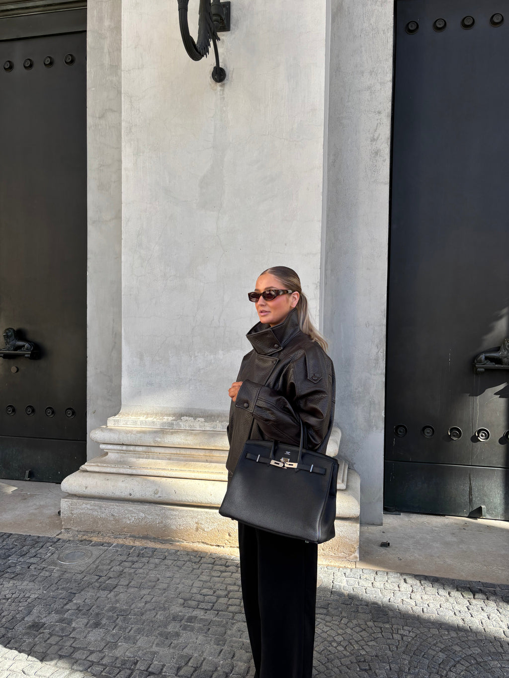Hermès Black Birkin 35 Retourne Togo Leather Bag with Palladium Hardware 2015