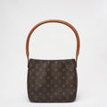 Louis Vuitton Brown Vintage Monogram Looping MM Shoulder Bag