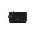 Chanel Caviar Wallet on Chain WOC Black Microchipped