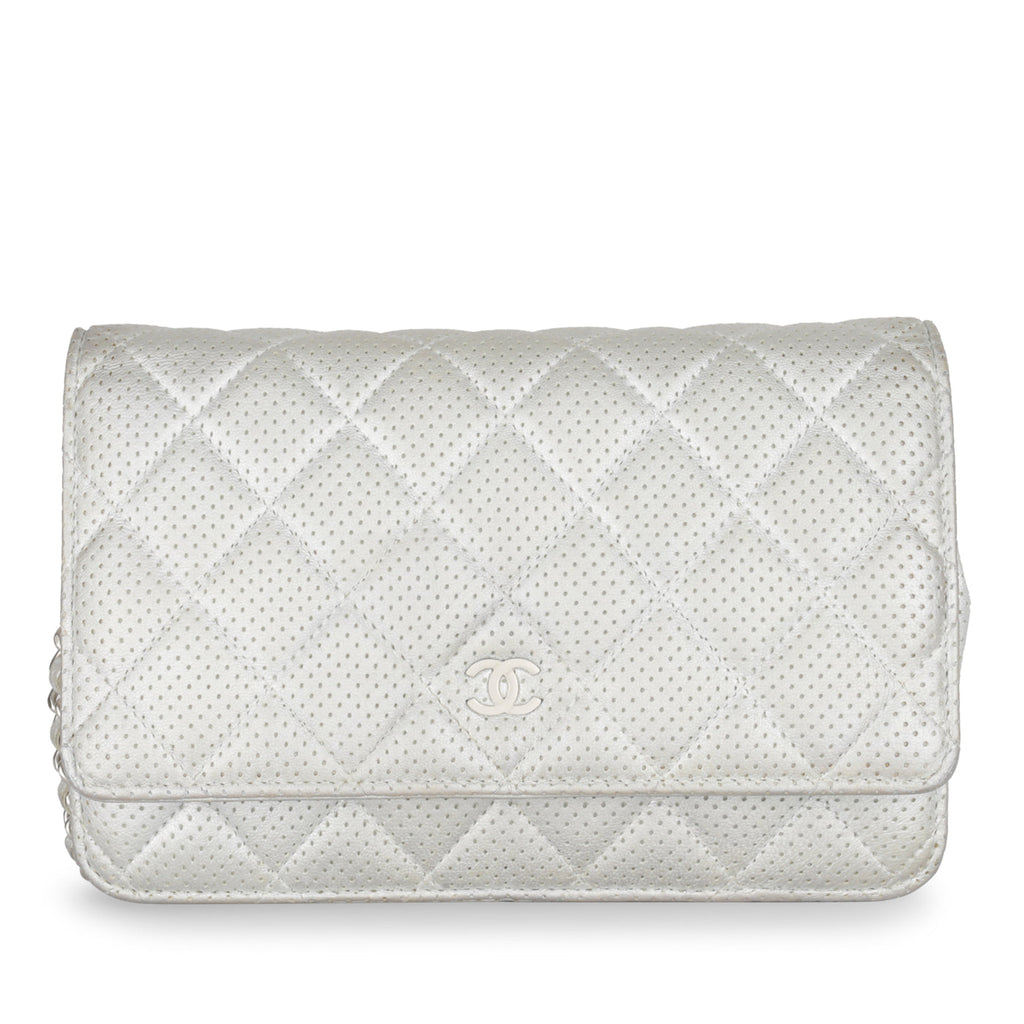 Chanel WOC - Perforated Silver