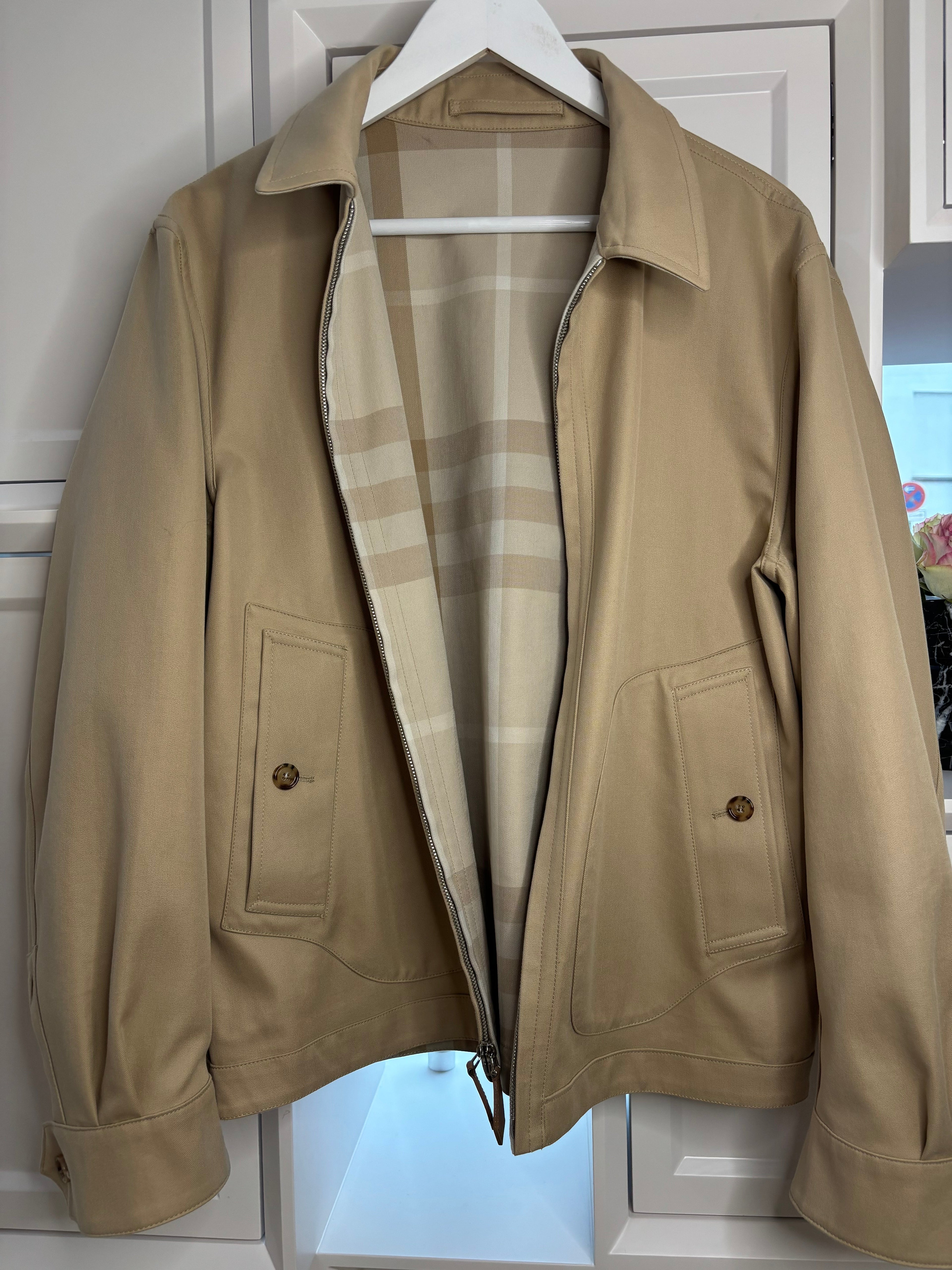 Burberry Beige Reversible London Riders Jacket 40