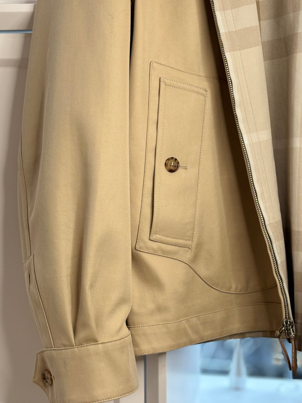 Burberry Beige Reversible London Riders Jacket 40