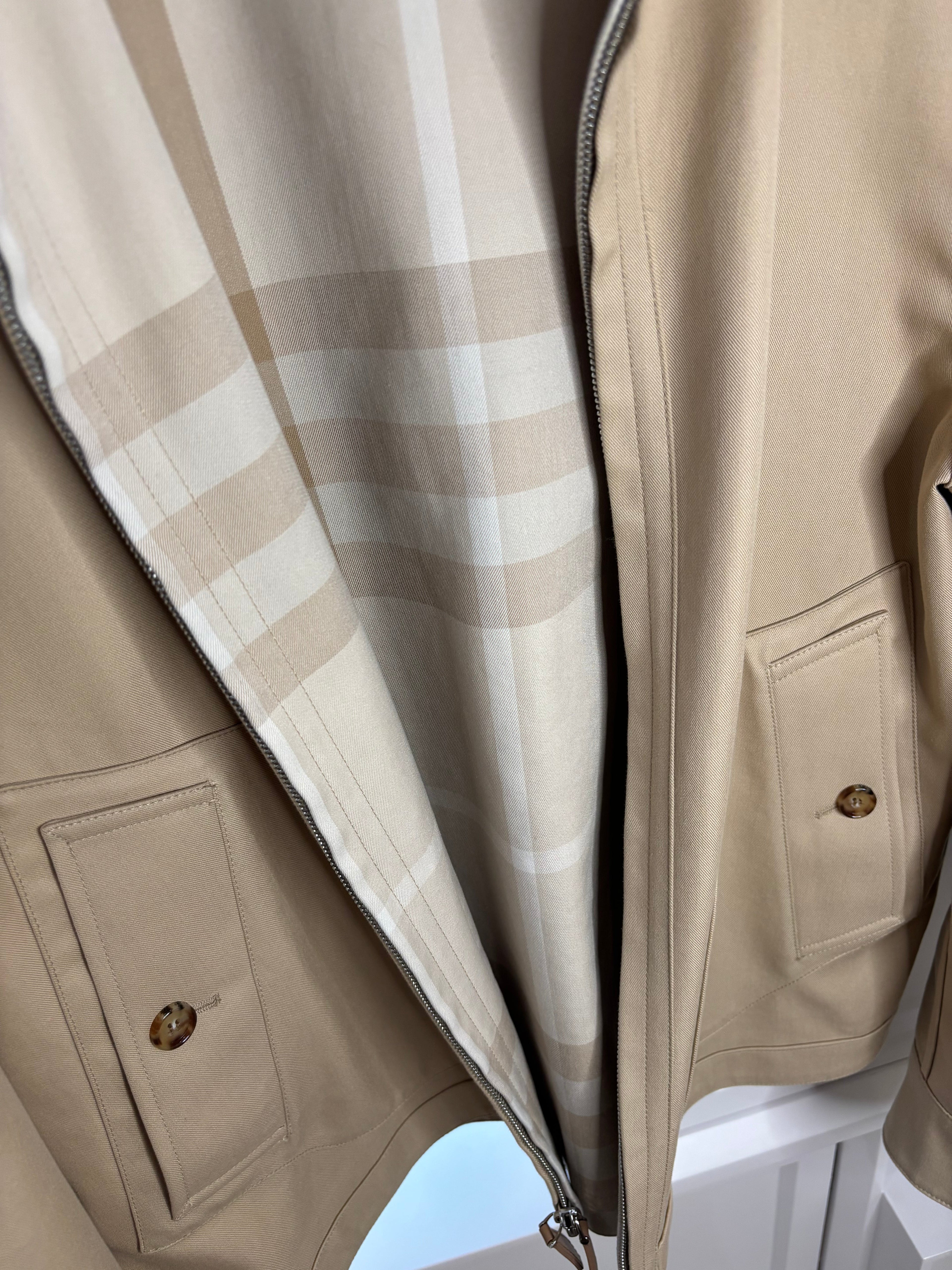 Burberry Beige Reversible London Riders Jacket 40