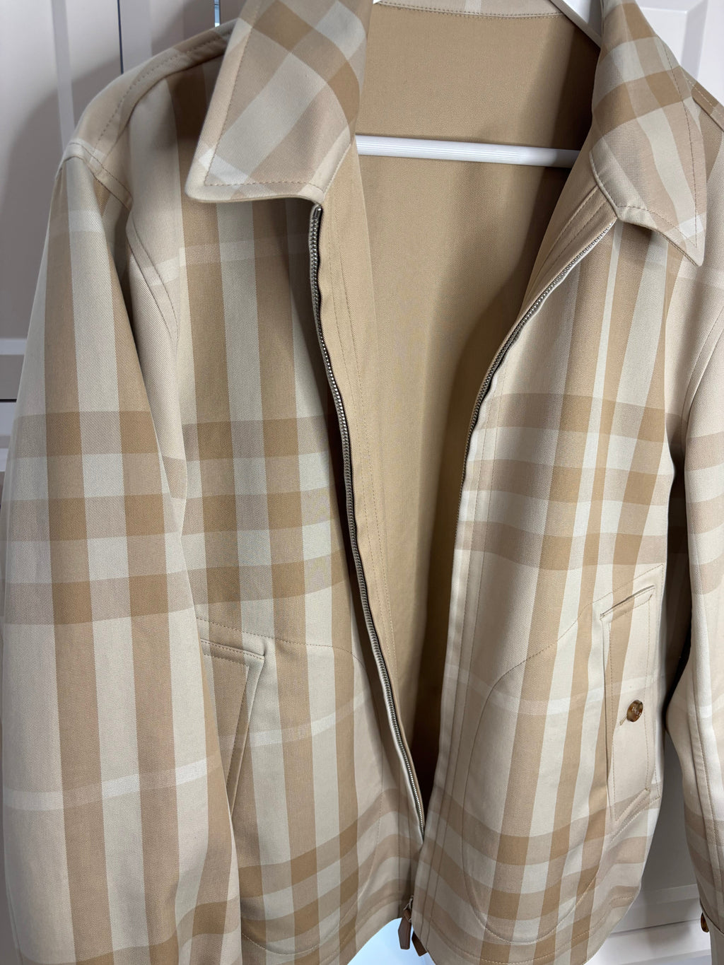Burberry Beige Reversible London Riders Jacket 40