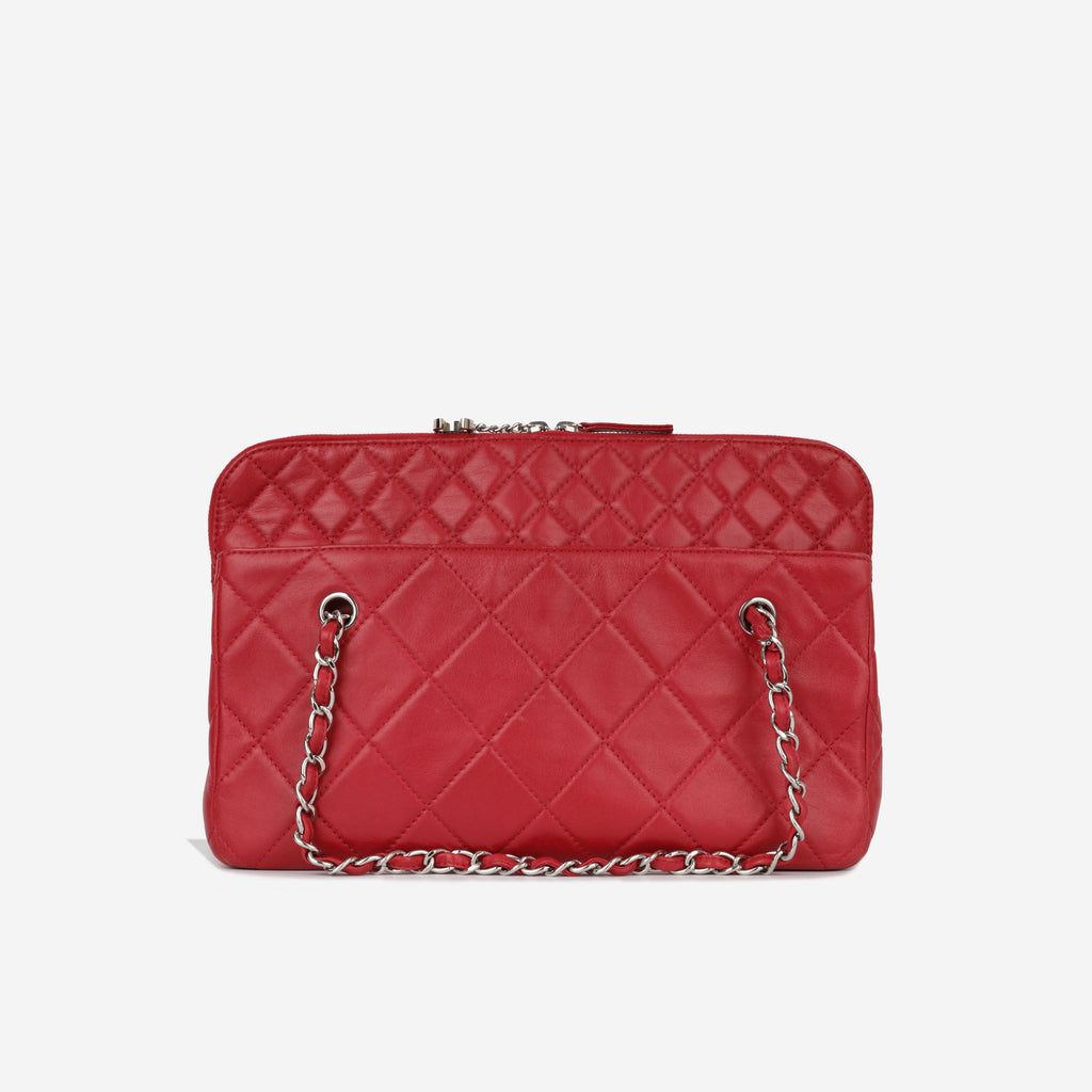 Chanel Zip Messenger - Red Lambskin