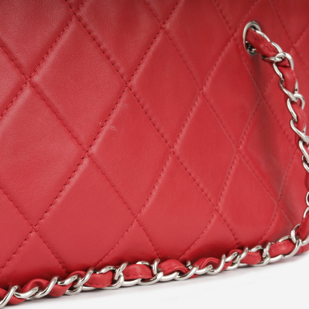 Chanel Zip Messenger - Red Lambskin