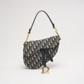 Dior Saddle Medium Canvas Blue / White 2020