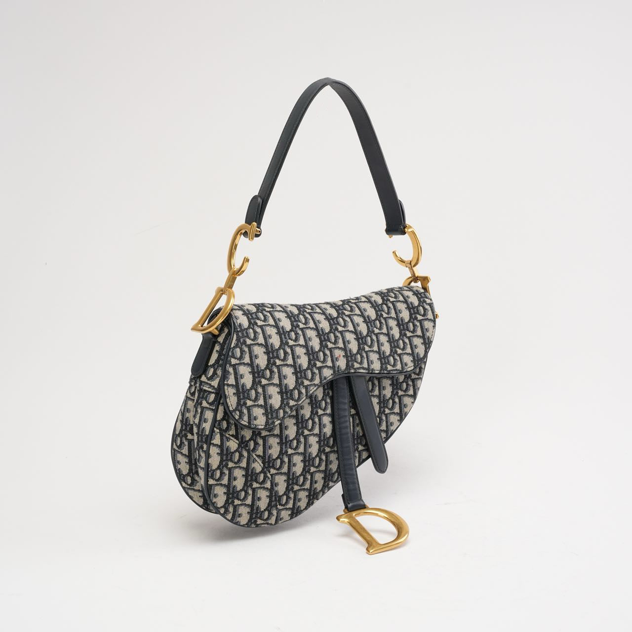 Dior Saddle Medium Canvas Blue / White 2020