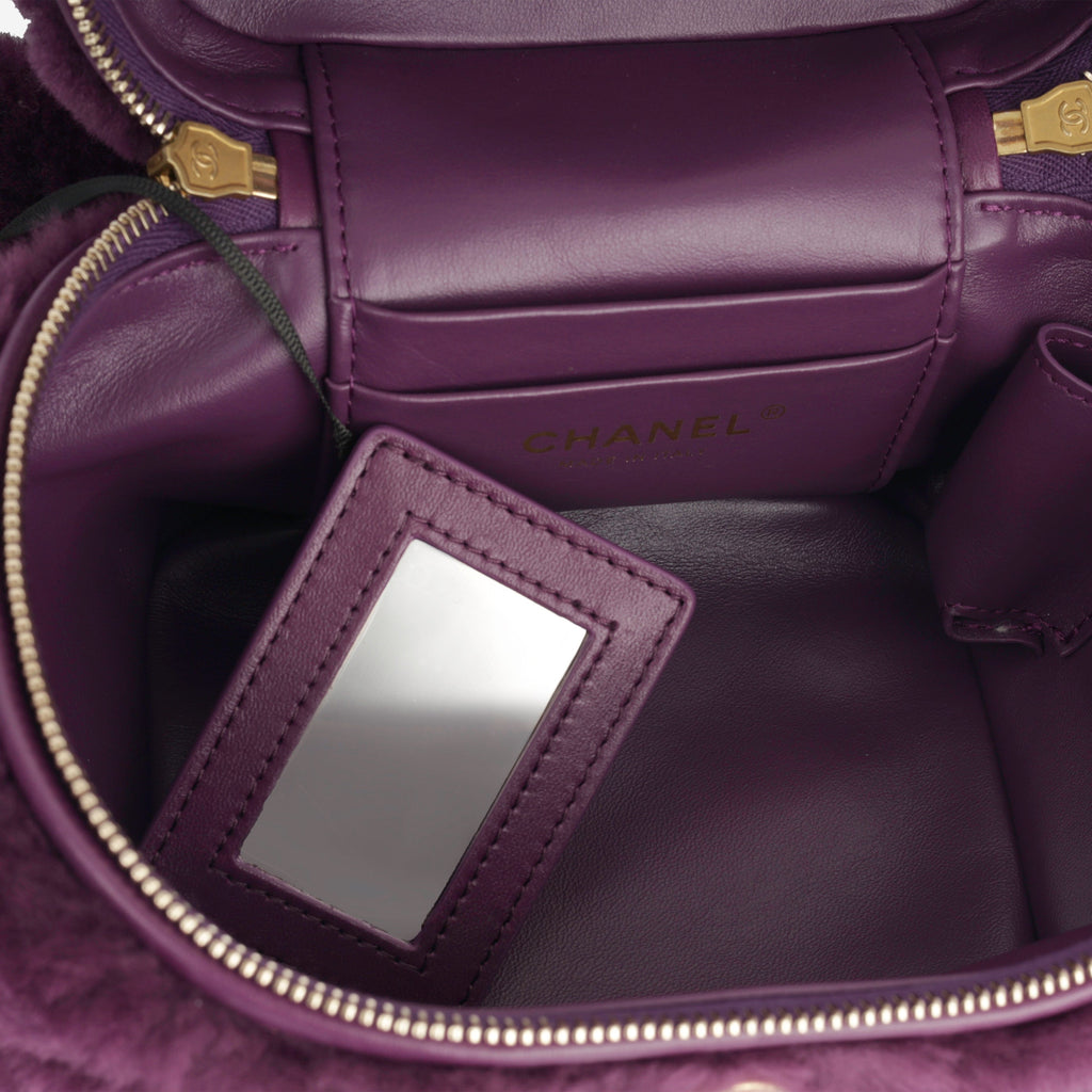 Chanel Shearling Vanity Case