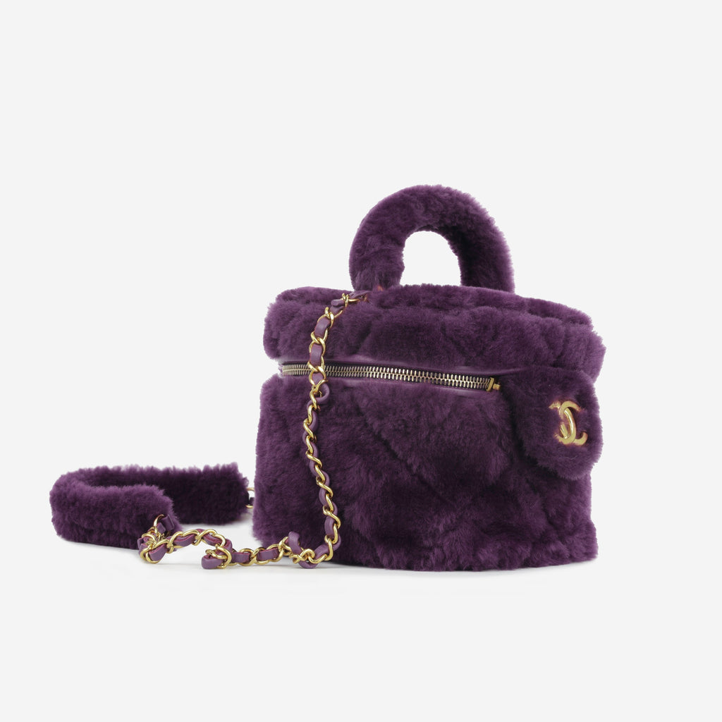 Chanel Shearling Vanity Case