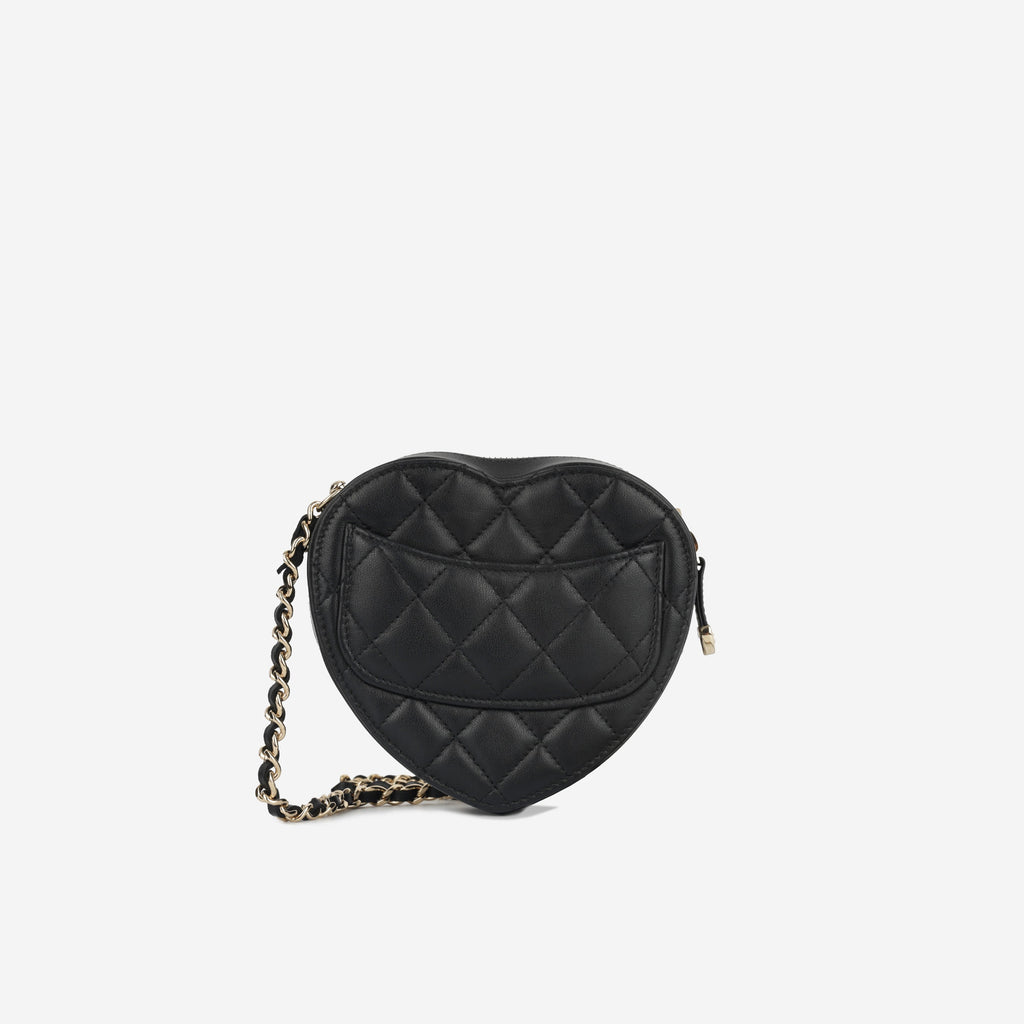 Chanel Small Heart Bag - Black