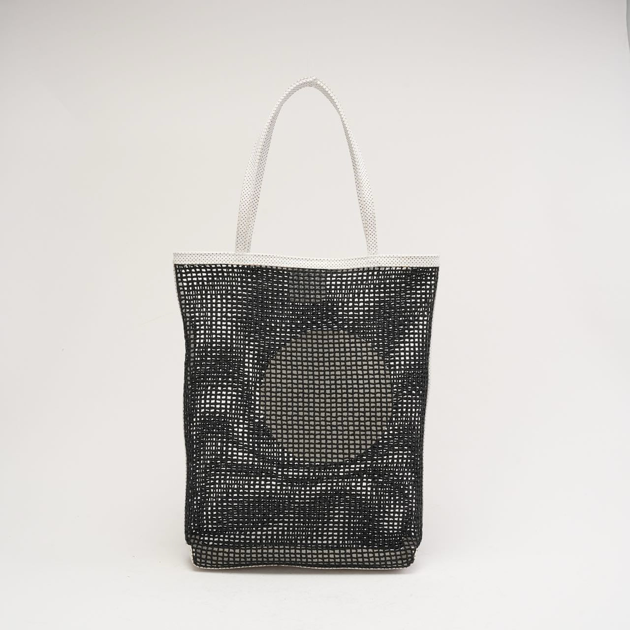 Chanel Vintage Tennis Shopper Tote Bag Black / White 2004