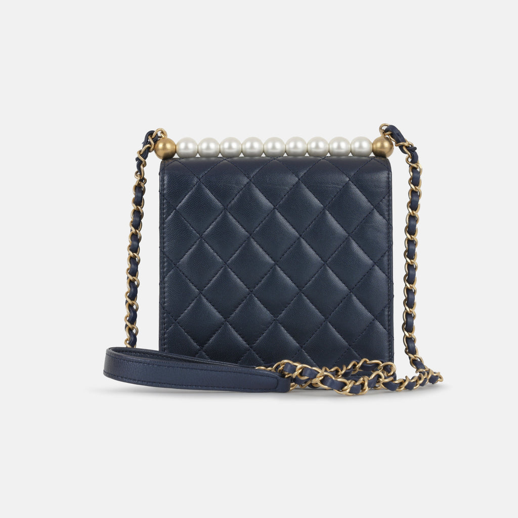 Chanel Vertical Pearl Flap Bag