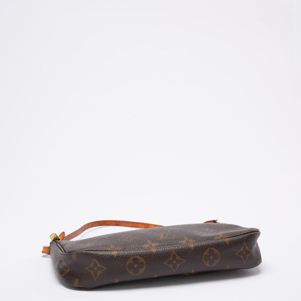 Louis Vuitton Vintage Brown Monogram Pochette Accessoires Shoulder Bag 2000