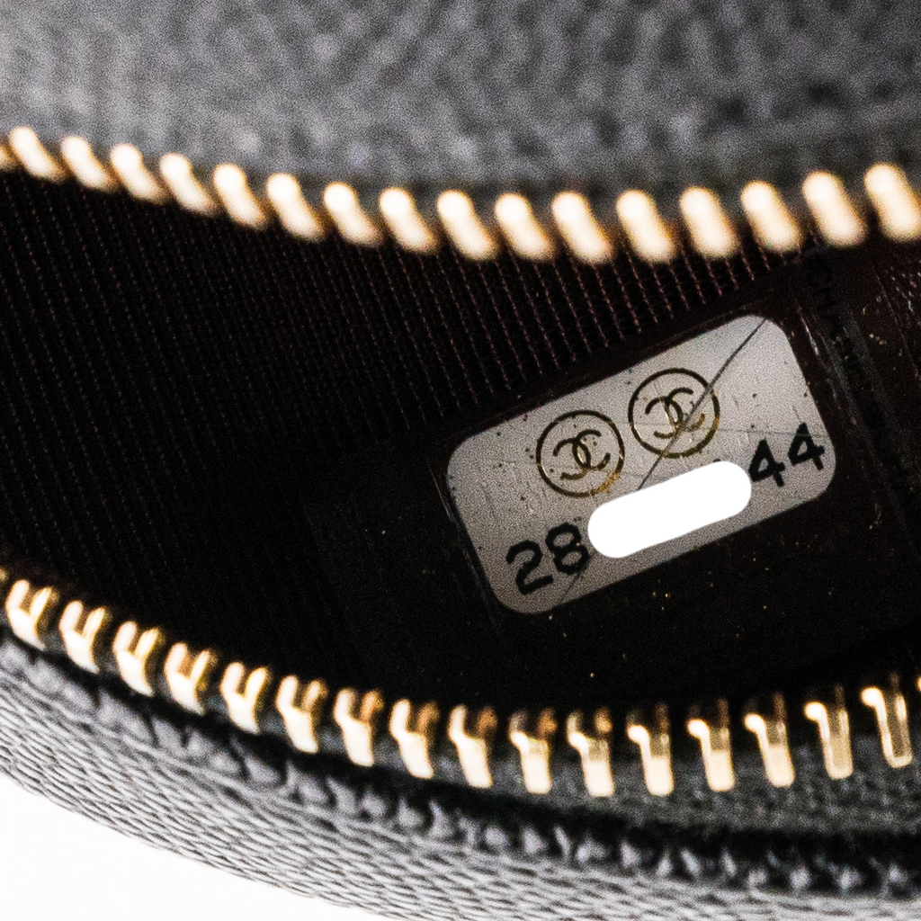 Chanel Mini Round Caviar Crossbody Bag Black