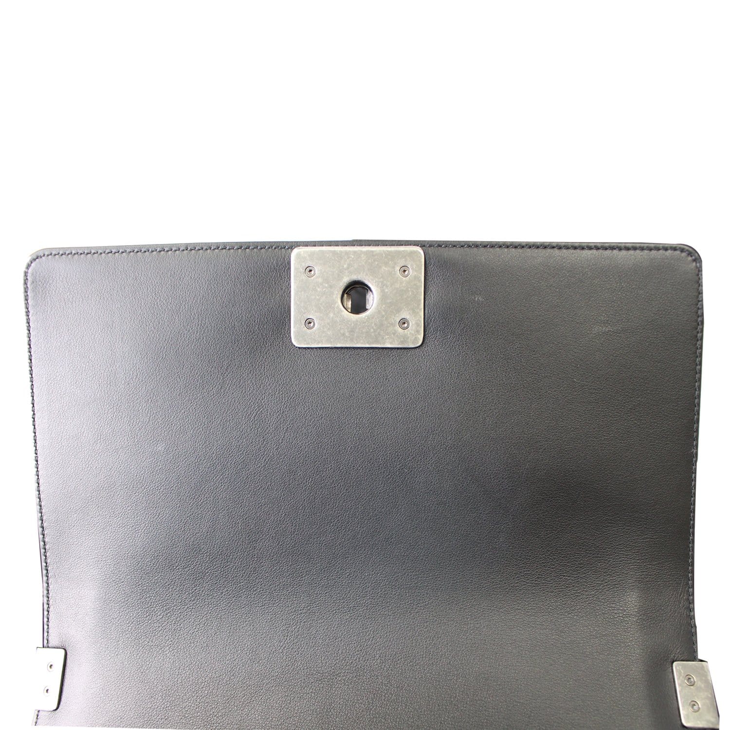 CHANEL Boy Medium Lambskin Leather Shoulder Bag Black