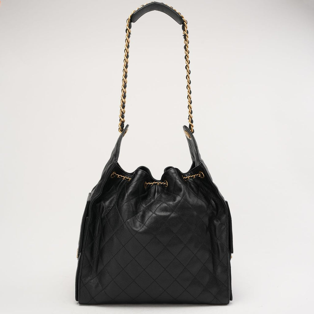 Chanel 25 Medium Grained Calfskin & Gold-Tone Black 2025
