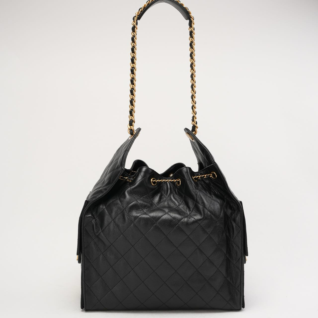 Chanel 25 Medium Caviar Gold-Tone Black 2025