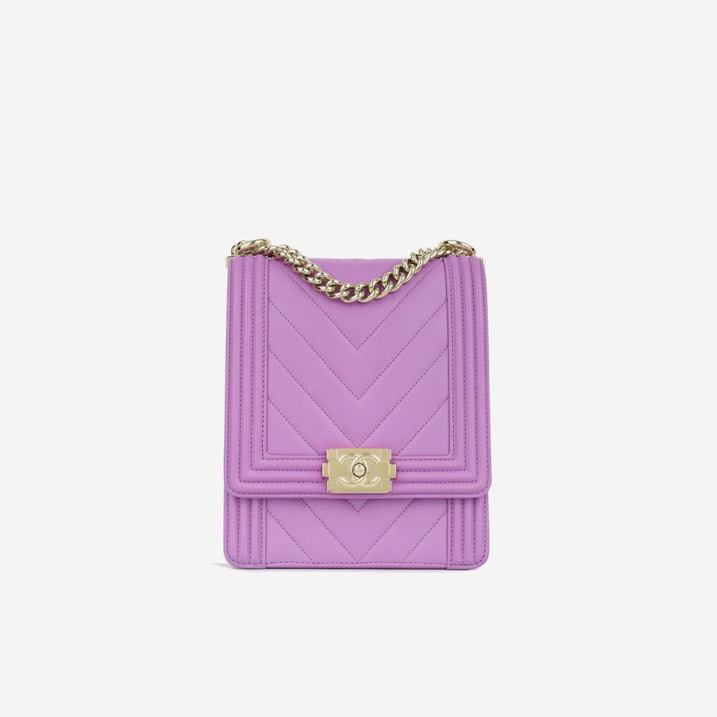 Chanel North South Boy Bag - Purple