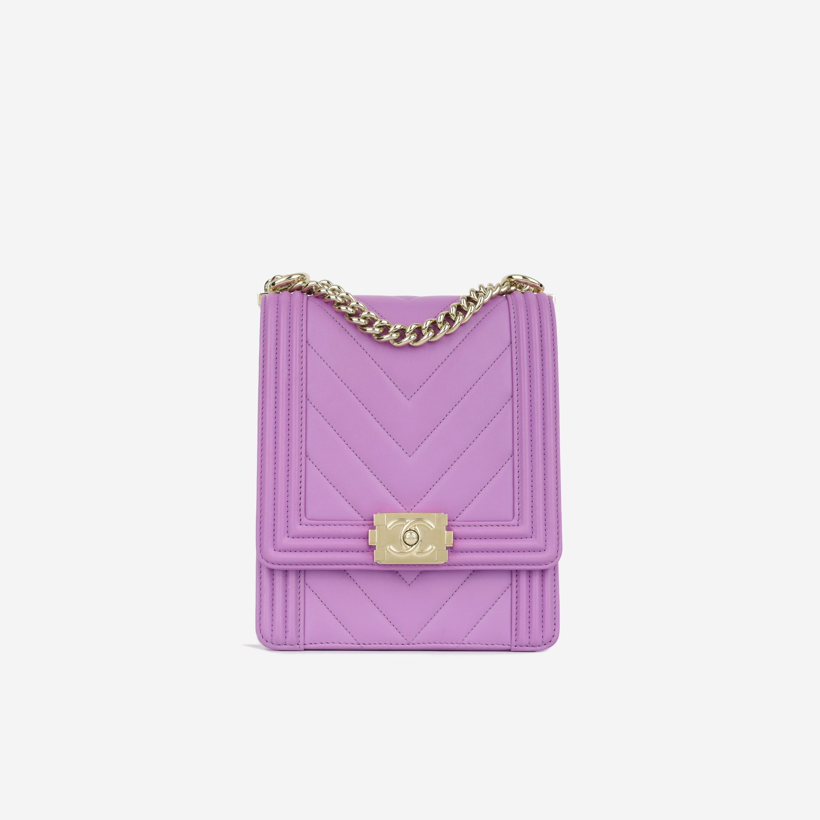 Chanel North South Boy Bag - Purple