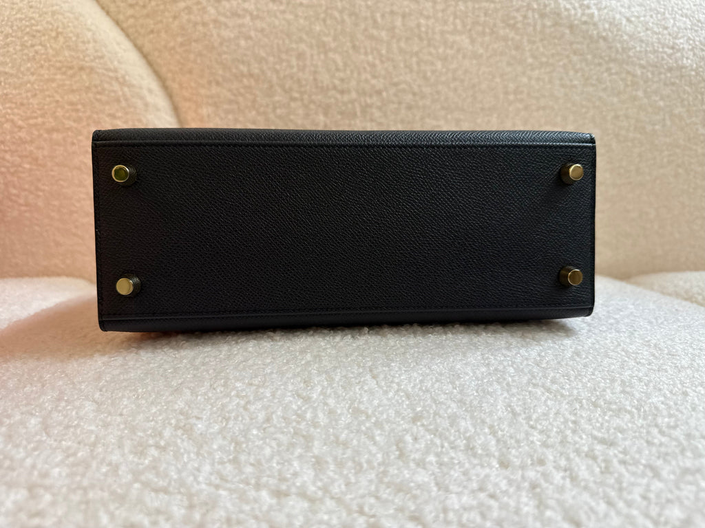 Hermes Sellier Kelly 25 Epsom Leather Black 2024