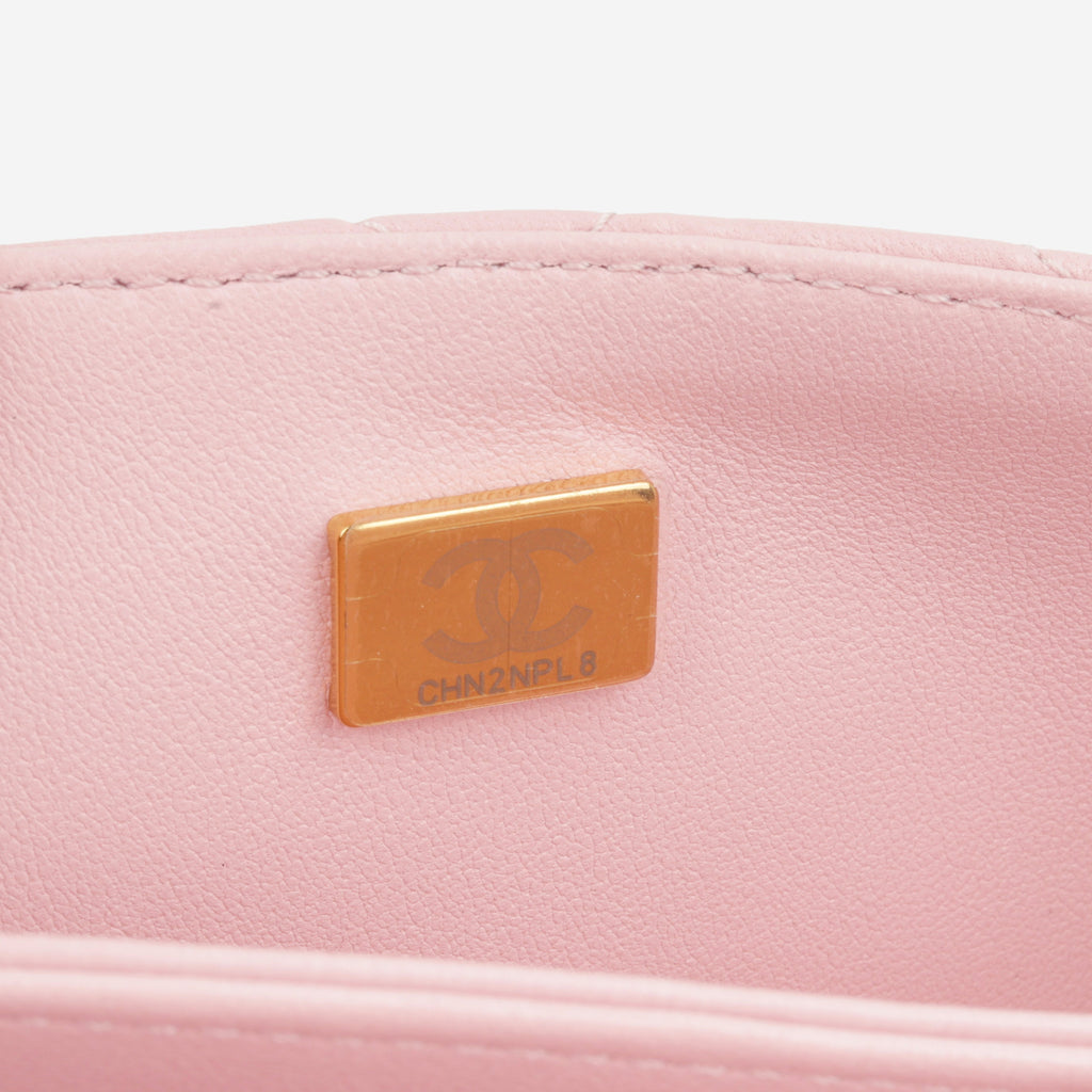 Chanel Seasonal Flap W/Logo Top Handle