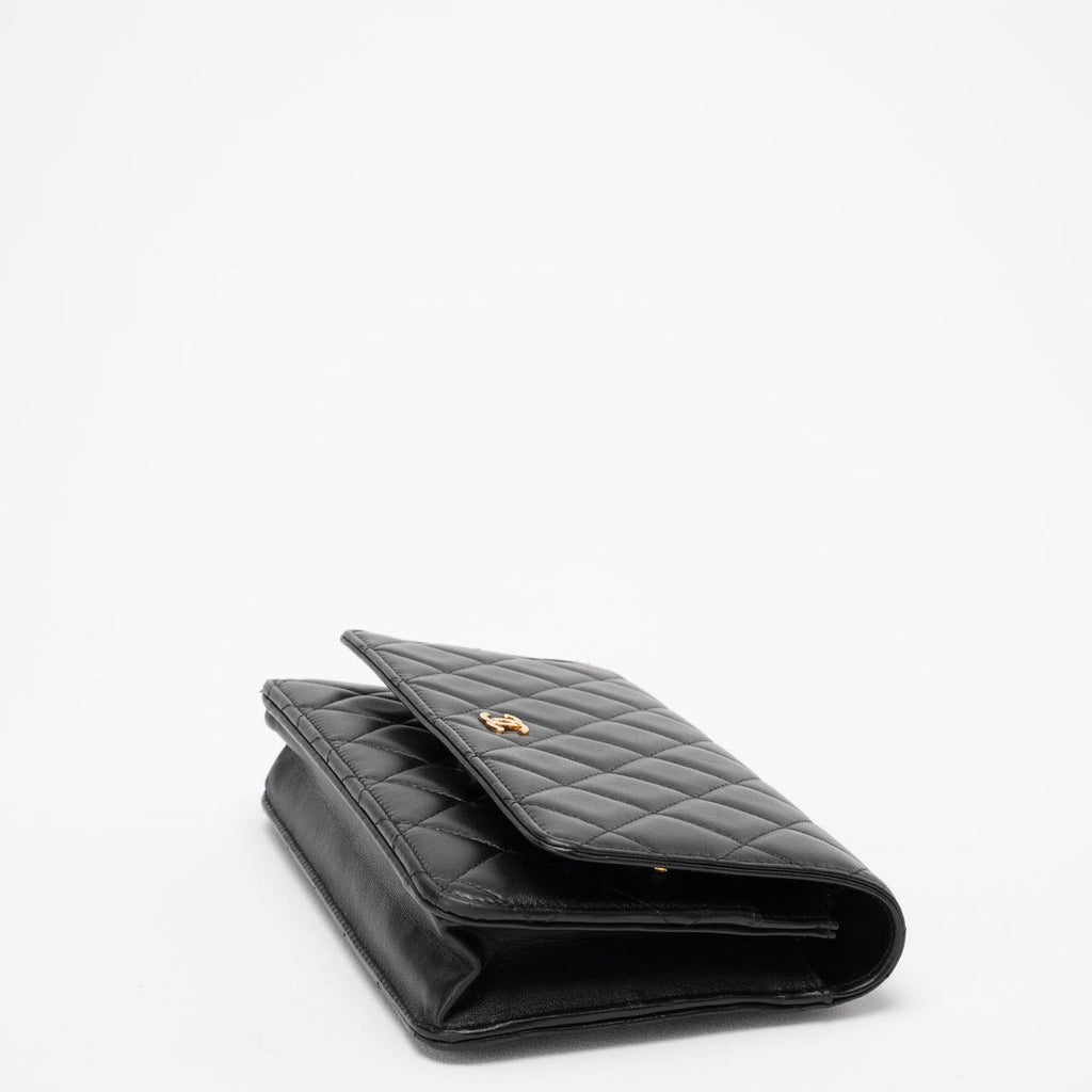 Chanel Black Wallet on Chain Bag Lambskin 2019