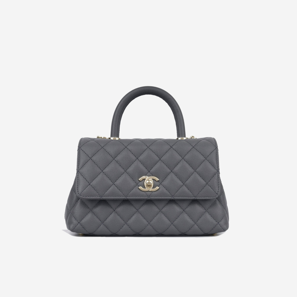 Chanel Small Coco Handle - Charcoal