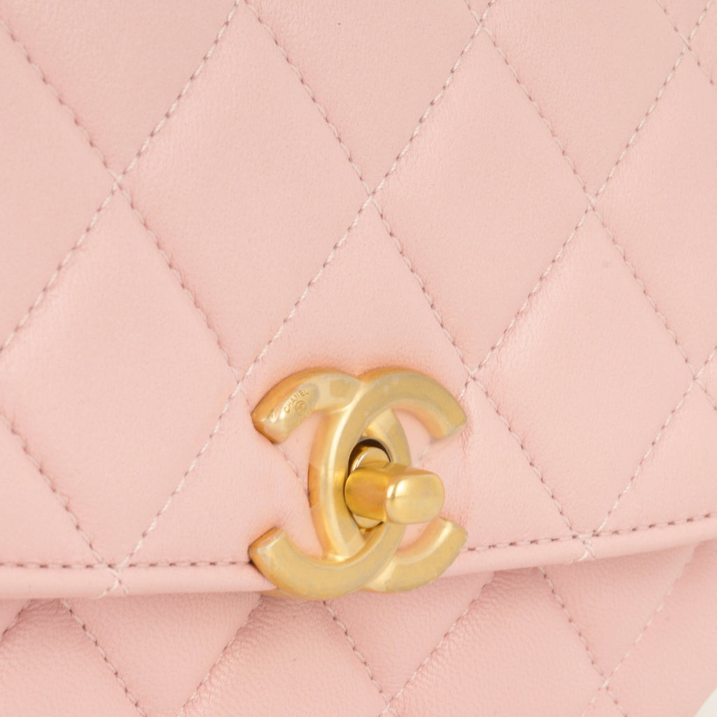 Chanel Seasonal Flap W/Logo Top Handle