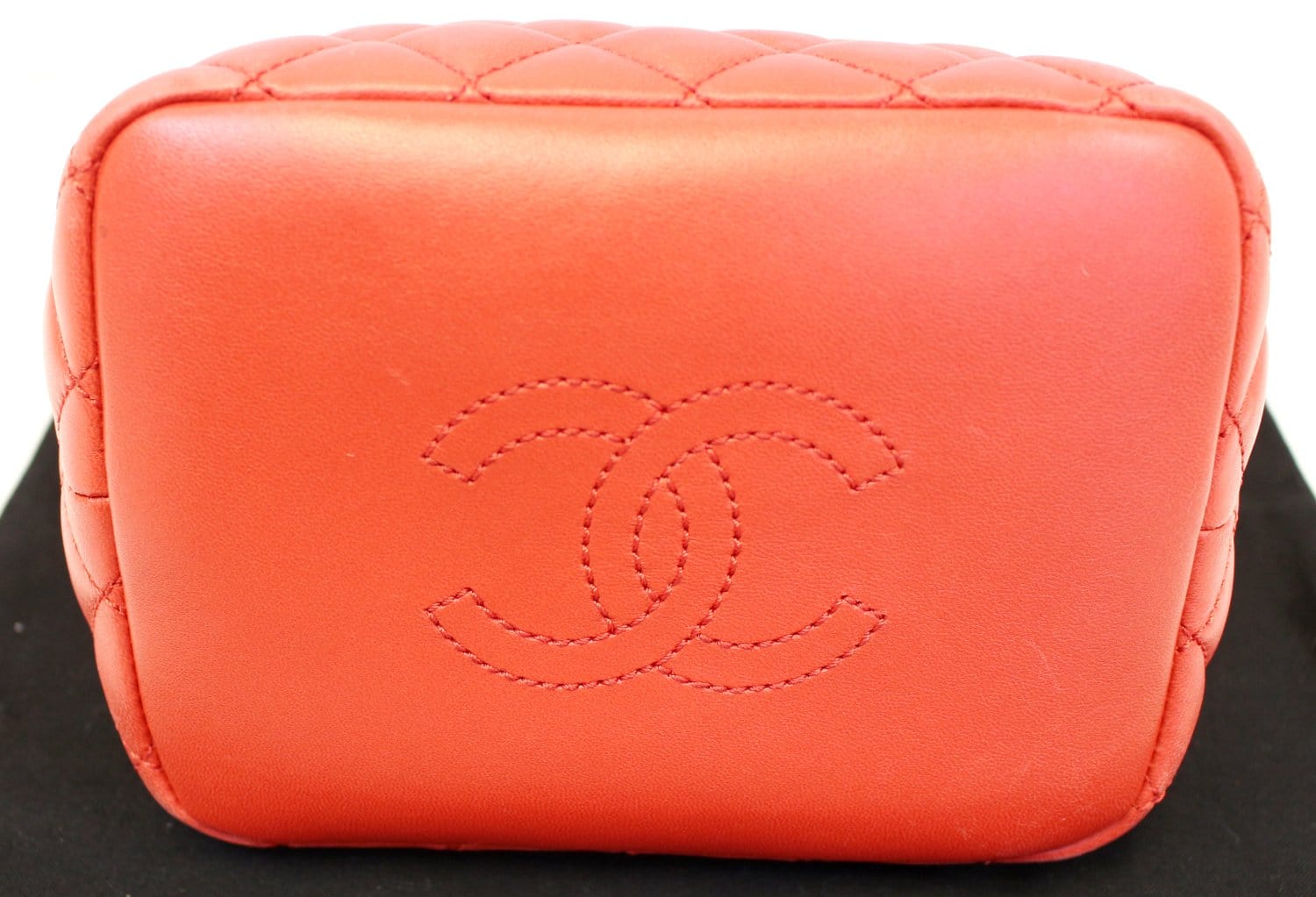 Chanel Red Quilted Lambskin Forever Small Hobo Bag