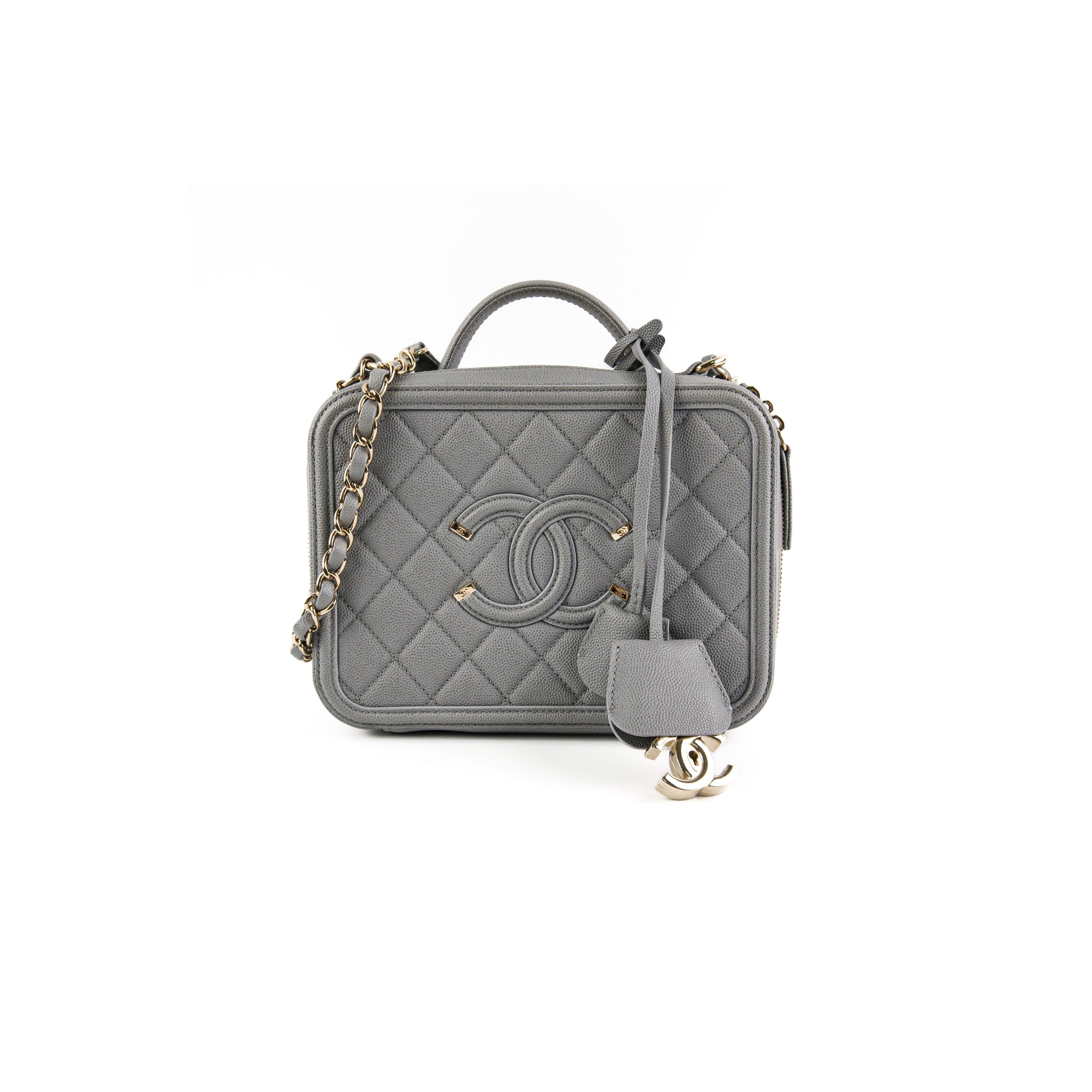 Chanel Medium Filigree Grey Caviar