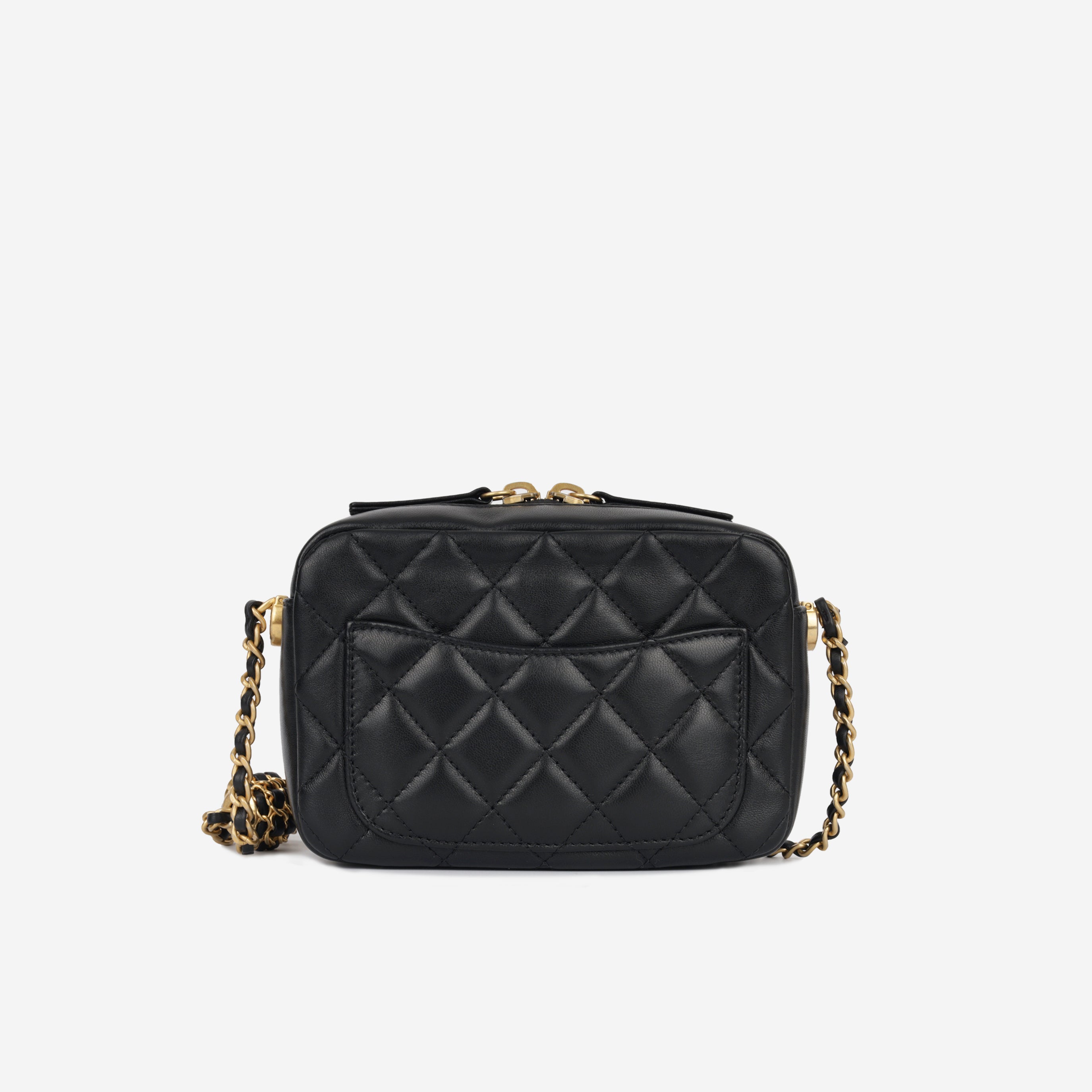 Chanel Mini Camera Pearl Crush - Black Lambskin