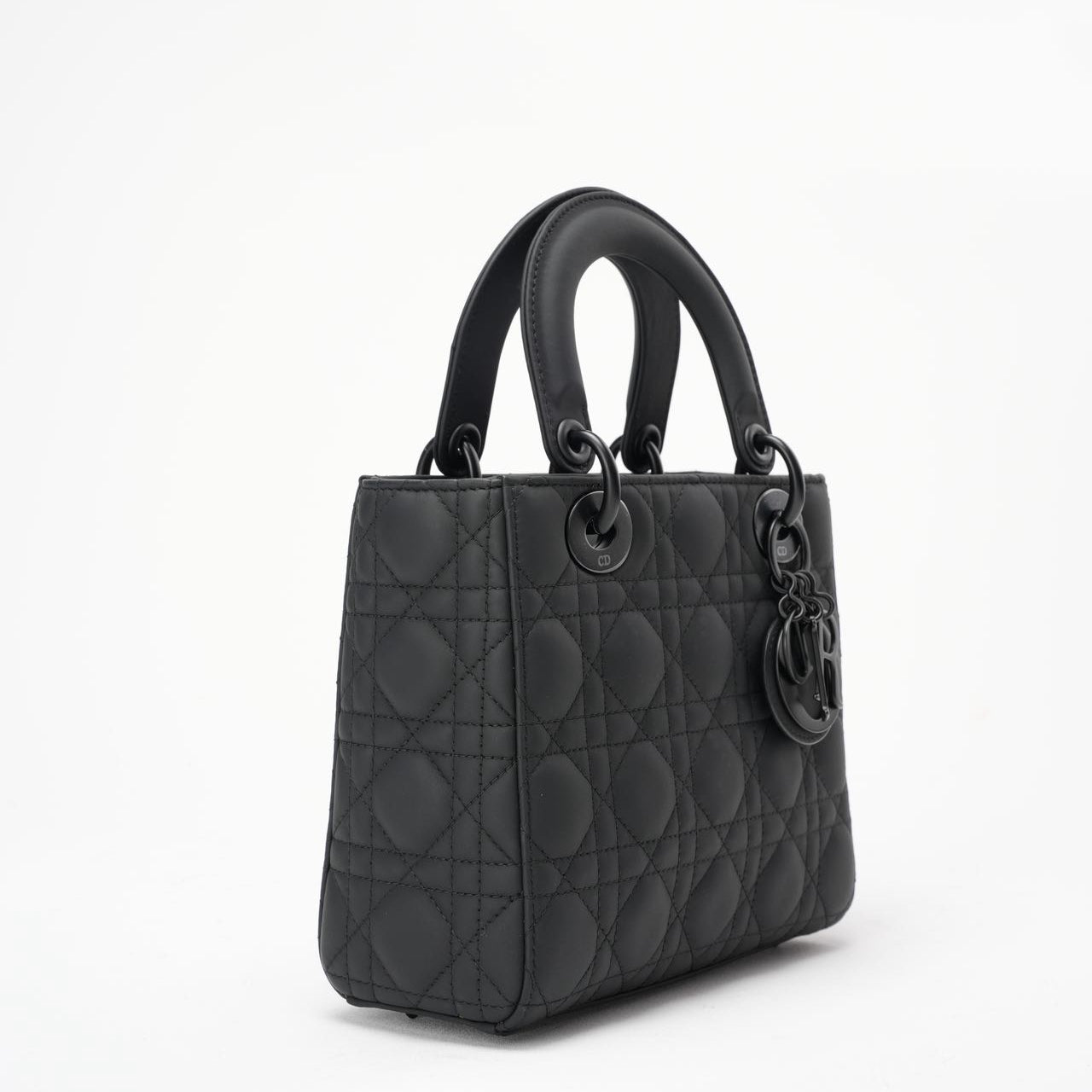 Christian Dior Matte Black Small Lady Dior Bag 2021