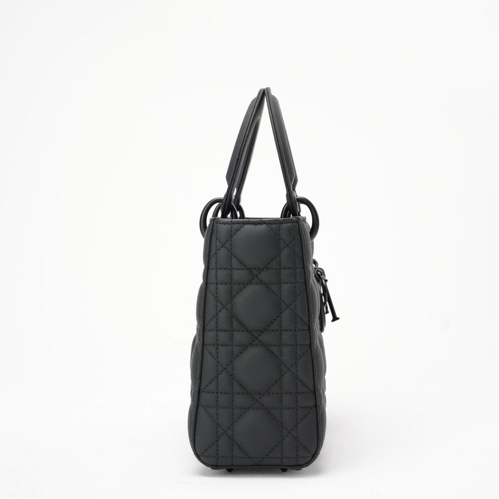 Christian Dior Matte Black Small Lady Dior Bag 2021