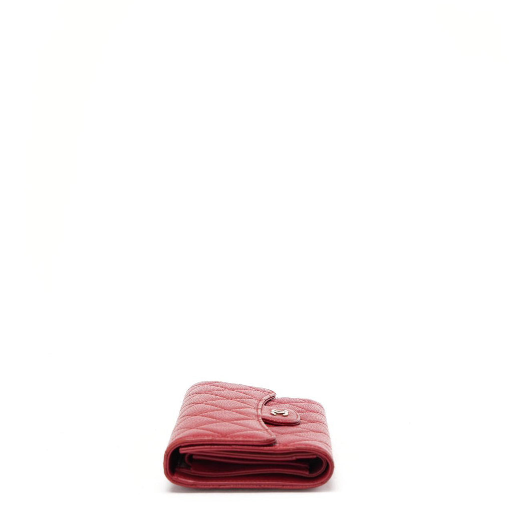 Chanel Red Large Flap Wallet Caviar 2014-2015