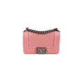 Chanel Small Lambskin Boy Pink Crossbody Bag