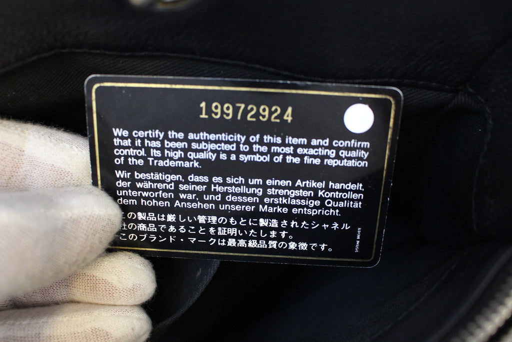 CHANEL Black Caviar Leather Grand Shopping Tote Bag