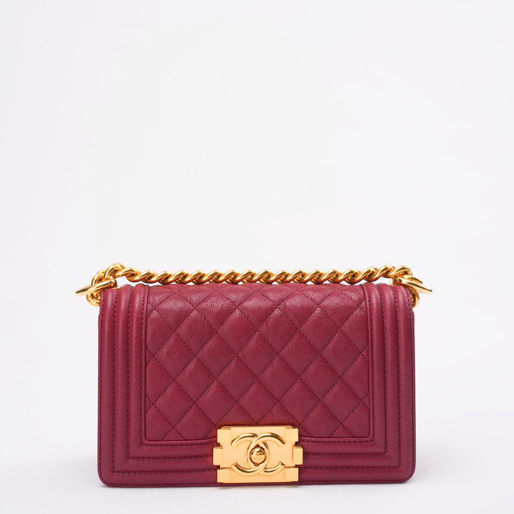 Chanel Burgundy Small Le boy Caviar 2018-2019