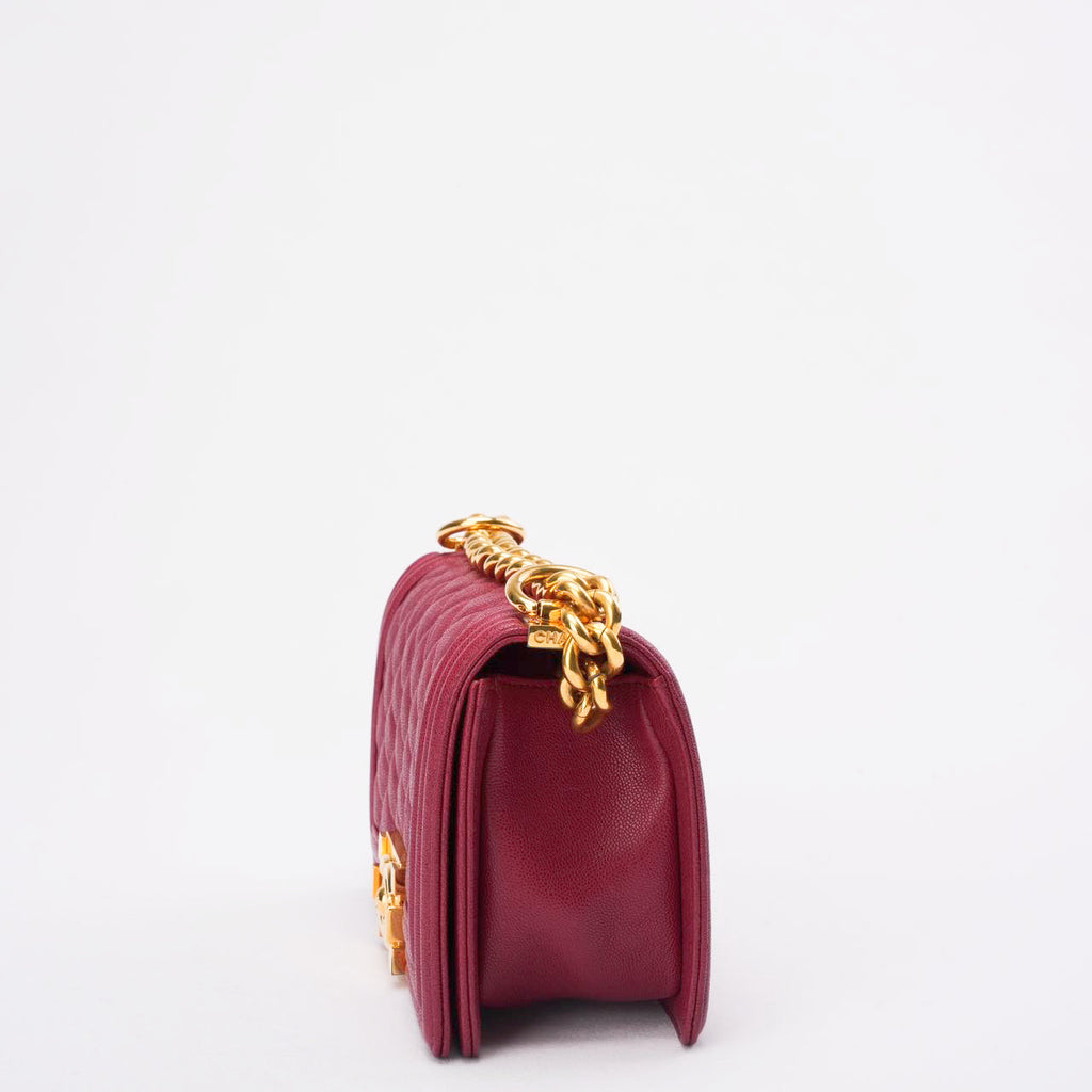 Chanel Burgundy Small Le boy Caviar 2018-2019