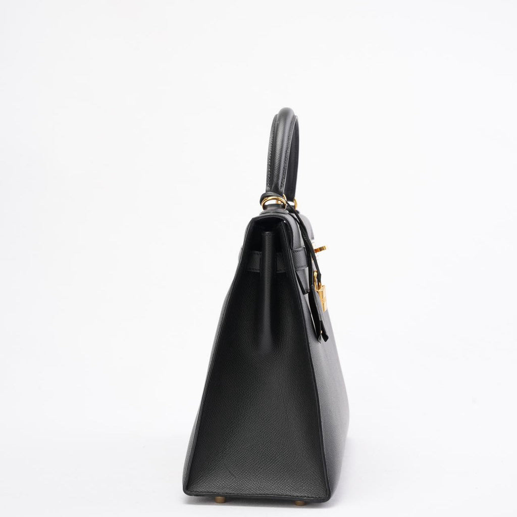 Hermes Black Kelly Sellier 32 Epsom Leather 2010