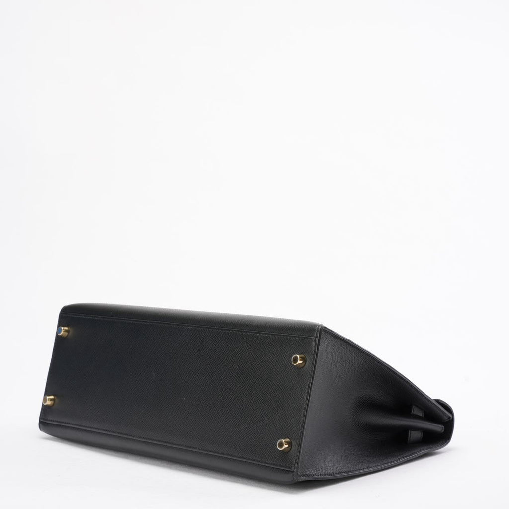 Hermes Black Kelly Sellier 32 Epsom Leather 2010