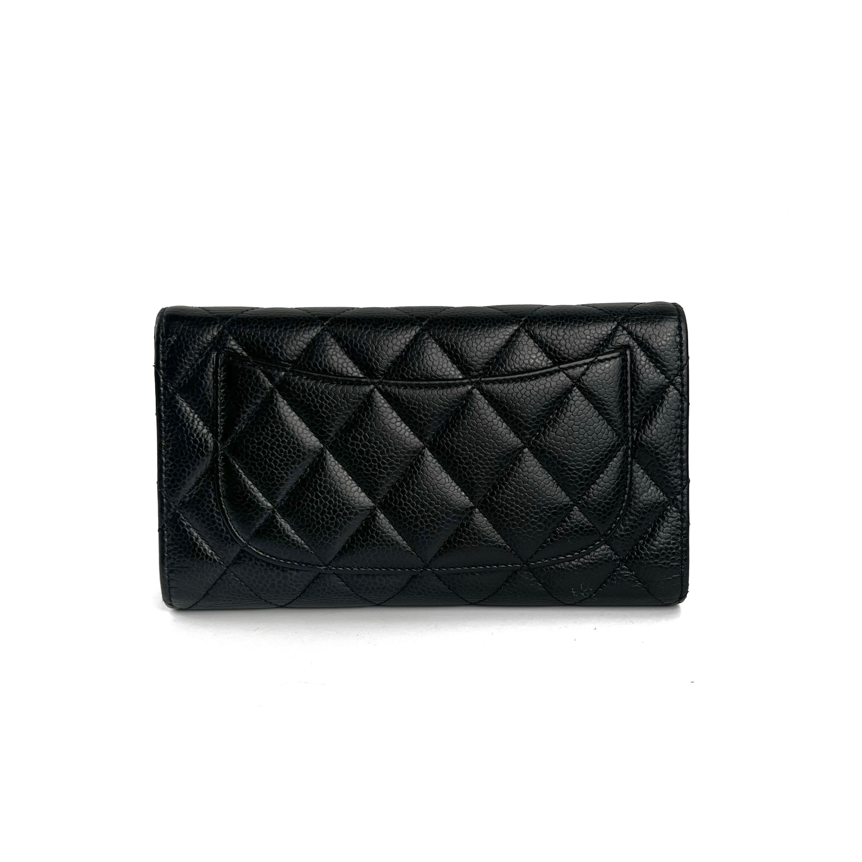 Chanel Long Black Caviar Wallet