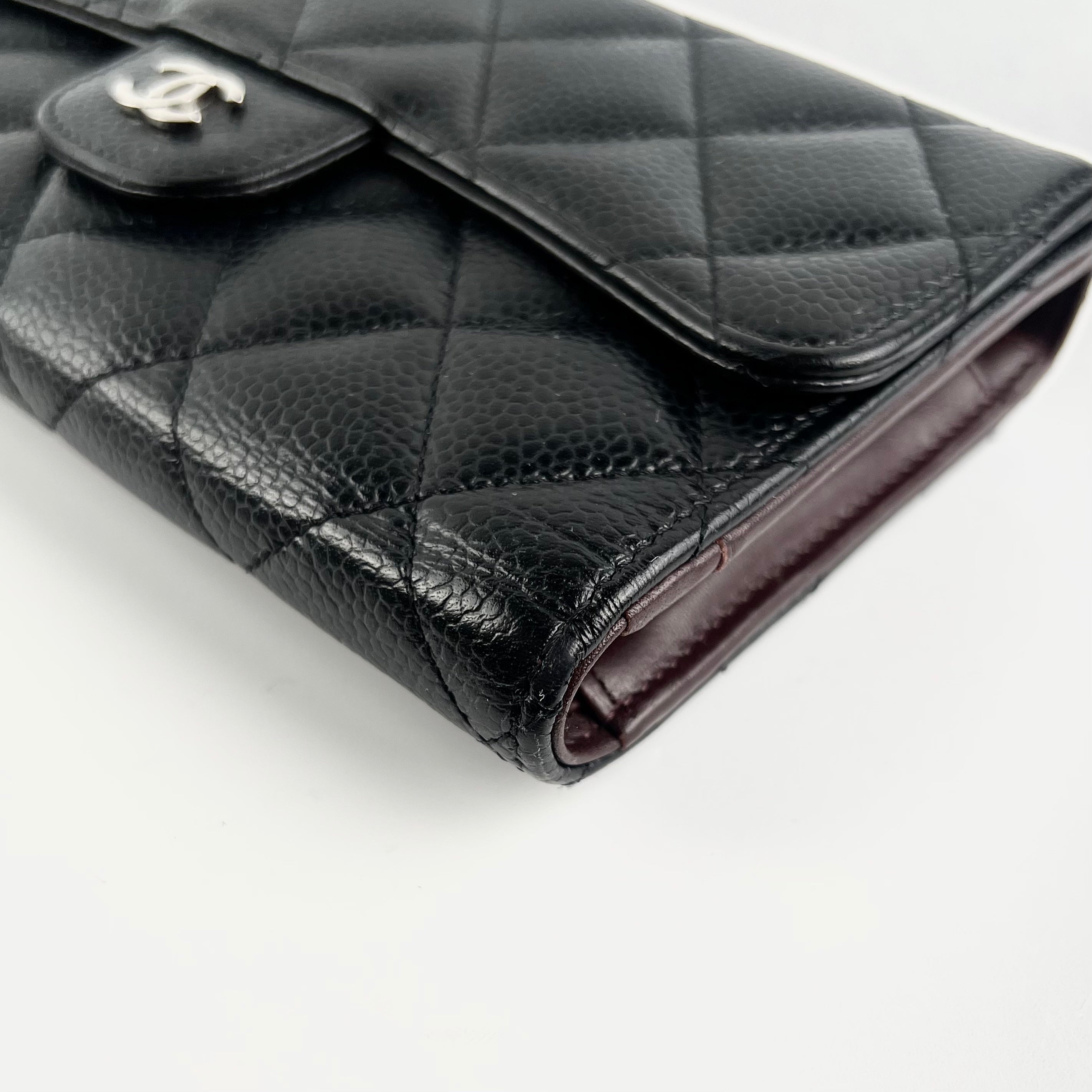 Chanel Long Black Caviar Wallet
