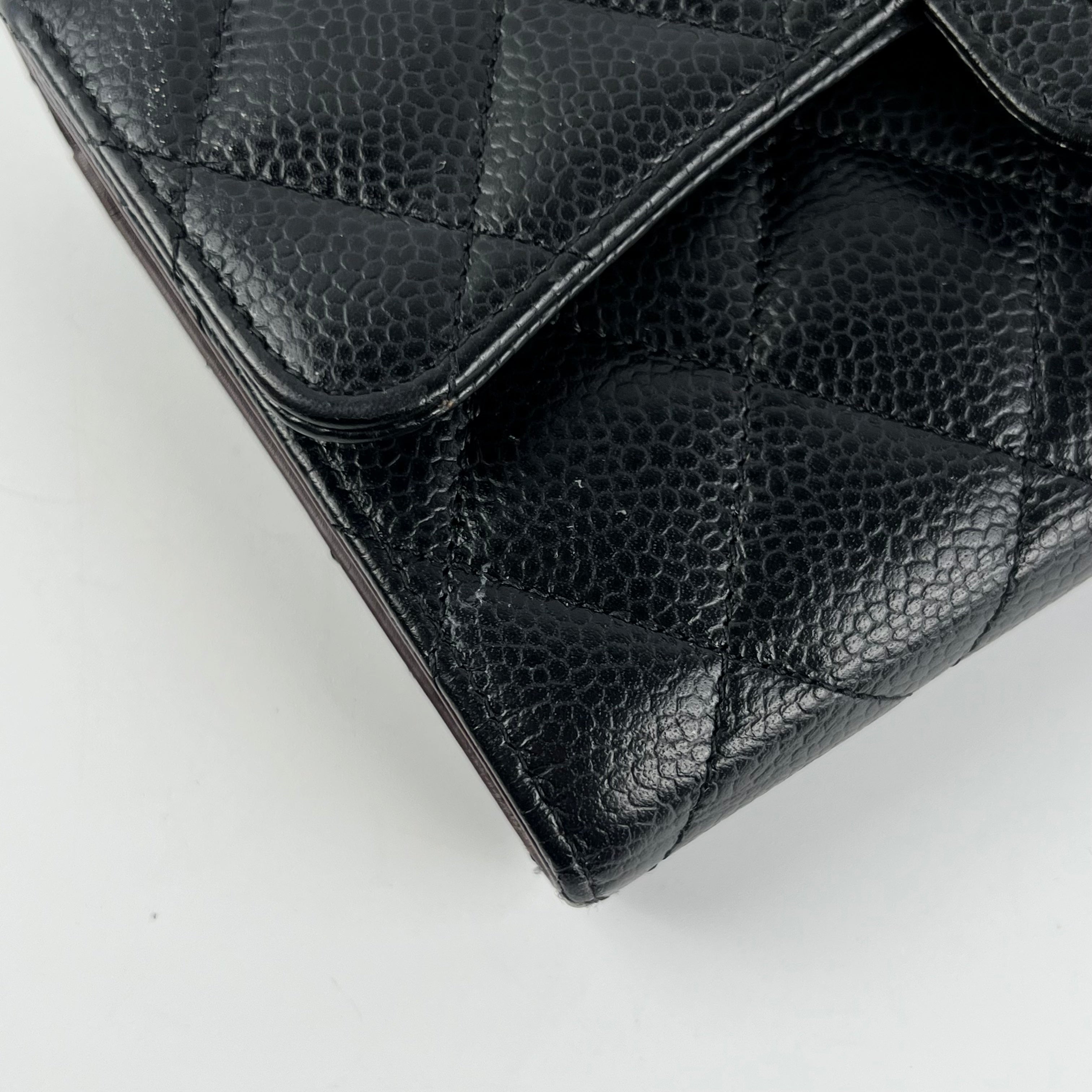Chanel Long Black Caviar Wallet