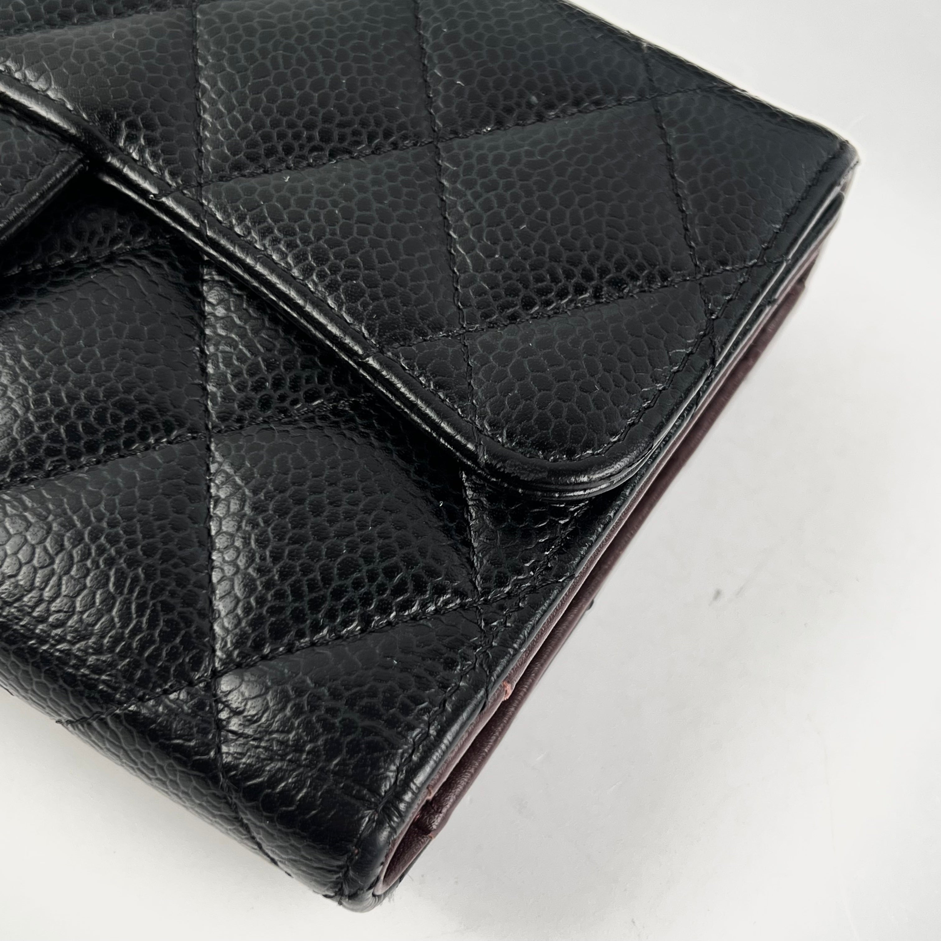 Chanel Long Black Caviar Wallet
