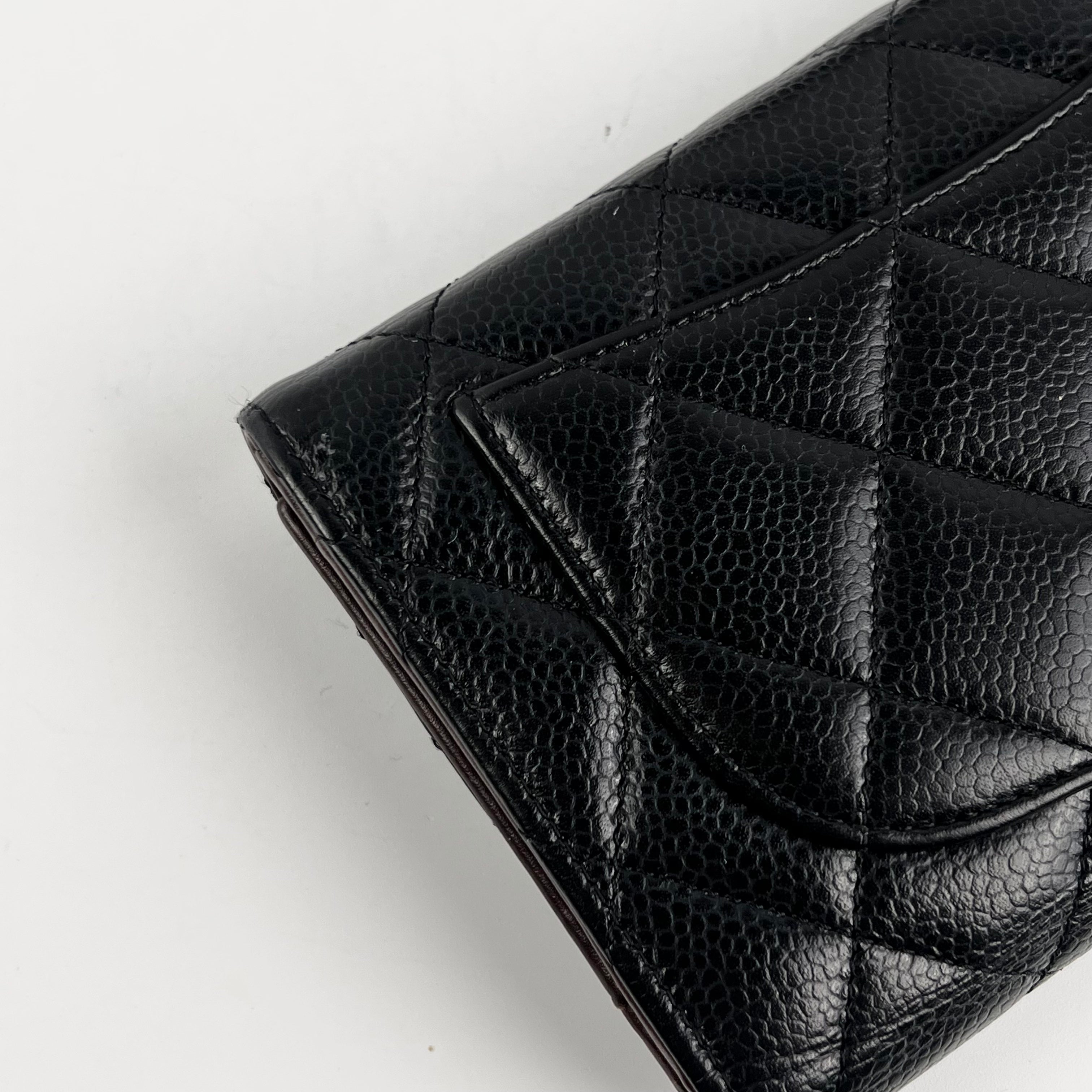 Chanel Long Black Caviar Wallet